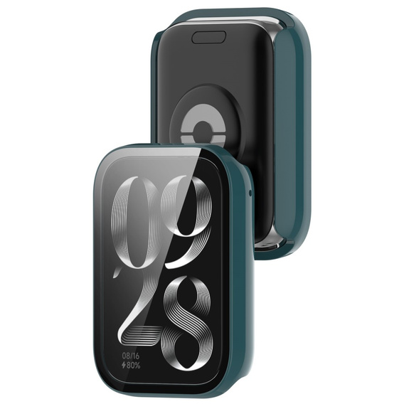2w1 Etui + Szkło Hartowane do Xiaomi Smart Band 9 Pro, Zielone
