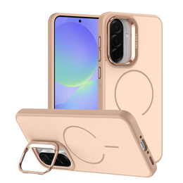 Etui do Samsung Galaxy A57 5G, Skin-touch z podstawką, do MagSafe, pustynne złote