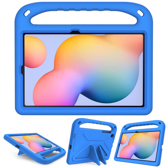 Etui dla dzieci do Samsung Galaxy Tab S6 Lite 10.4" 2020/2022/2024, dziecięce z uchwytem, niebieskie
