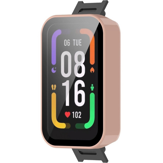 2w1 Etui + Szkło Hartowane do Xiaomi Redmi Smart Band Pro, Różowe