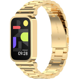 Bransoleta Stalowa do Xiaomi Smart Band 9 Active / Xiaomi Redmi Band 3, Złota