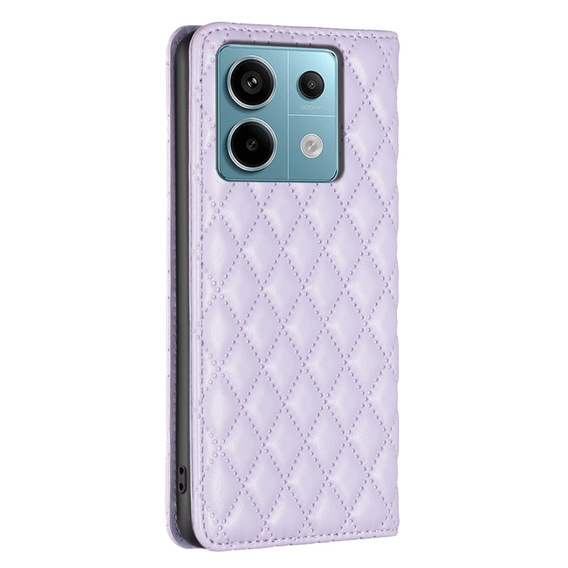 Etui z klapką do Xiaomi Redmi Note 13 Pro 4G / Xiaomi Redmi Note 14S / Xiaomi Poco M6 Pro 4G, Wallet, BINFEN COLOR, fioletowe