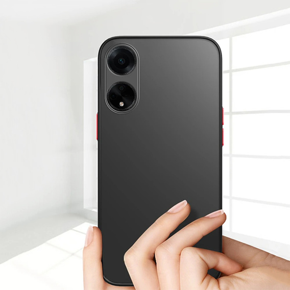 Etui do Oppo A18 4G / A38 4G, Fusion Hybrid, z ochroną aparatu, matowe / czarne