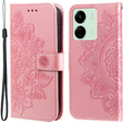 Etui z klapką do Xiaomi Redmi 13C / Poco C65, Mandala, różowe