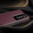 Etui z klapką do Samsung Z Fold5 5G, Smart View Wallet, bordowe