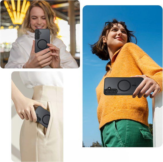 Etui do Samsung Galaxy S25 FE, do MagSafe, ERBORD Matt Case, czarny