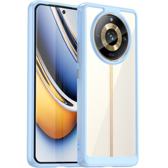 Etui do Realme 11 Pro 5G / 11 Pro+ 5G, Fusion Hybrid, przezroczyste / niebieskie