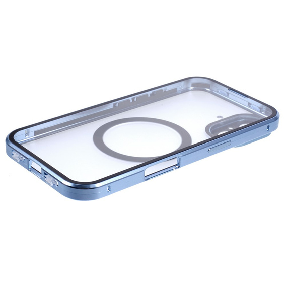 Etui Magnetic Dual Glass MagSafe do iPhone 16, niebieskie