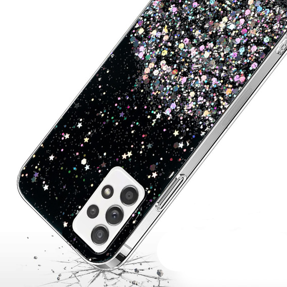 Etui do Samsung Galaxy A52 / A52s, Glittery, czarne