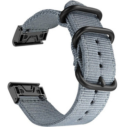 Pasek Nylonowy QuickFit 20mm do Garmin Fenix 5S/6S/7S/8 43mm, Szary
