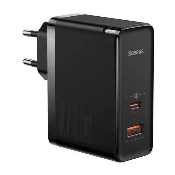 Baseus GaN5 Pro Ładowarka Sieciowa 100W + Kabel USB-C, Black