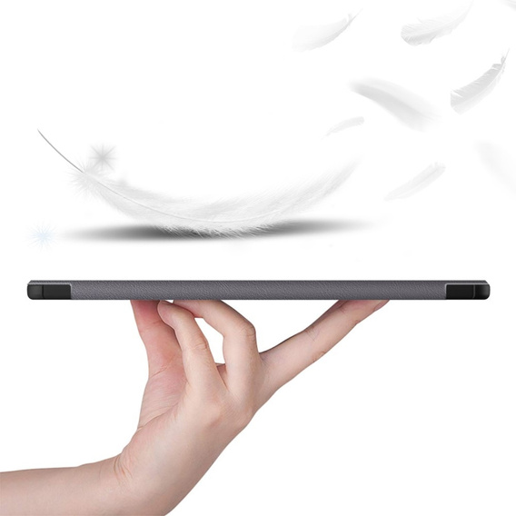 Etui do Samsung Galaxy Tab S9 FE+ Plus, Smartcase z miejscem na rysik, szare