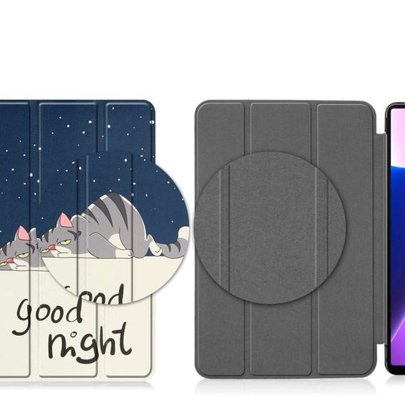 Etui do Lenovo Tab M10 Plus 10.6 Gen 3 TB-125F TB-128F, Smartcase, sleeping cat
