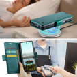 Etui z klapką CASEME do Samsung Galaxy Z Fold7 5G Litchi Wallet – zielone