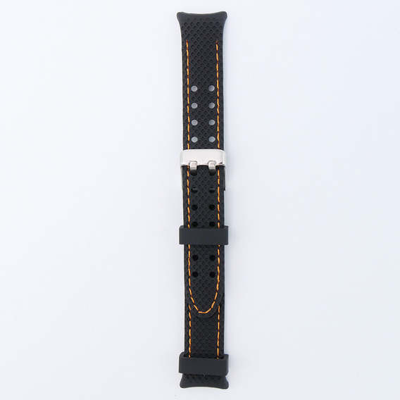 Pasek Silikonowy do Xiaomi Smart Band 10 / 9 / 8, Czarny / Pomarańczowy