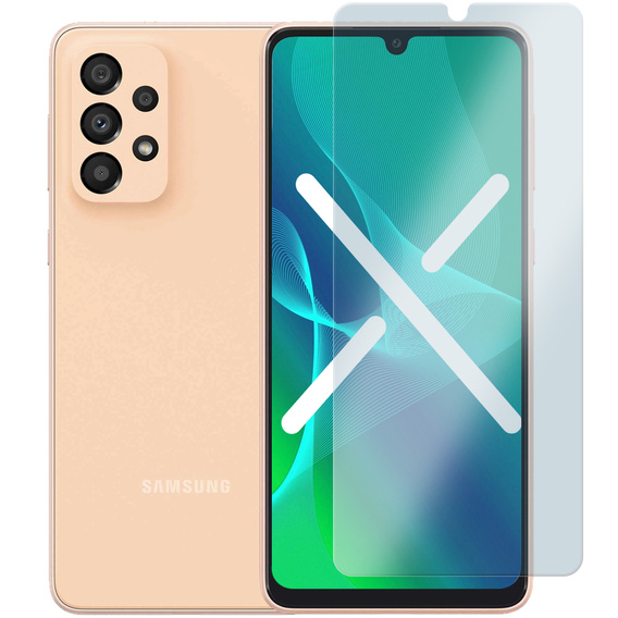 Zestaw Etui do Samsung Galaxy A33 5G, Glitter Case, Różowe rose gold + Szkło