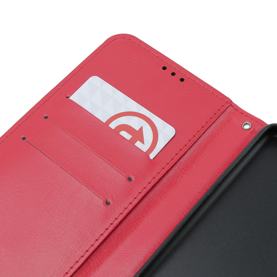 Etui z klapką do Oppo A38 4G / Oppo A18 4G, Crazy Horse Wallet, czerwone
