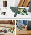 Etui do Motorola Razr 60 Ultra, PC Kickstand Case, ze szkłem, zielone