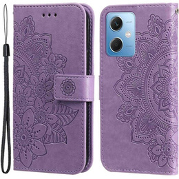 Etui z klapką do Xiaomi Redmi Note 12 5G / POCO X5 5G, Mandala, fioletowe