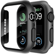 2w1 Etui + Szkło Hartowane do Apple Watch 7/8/9 45mm, Czarne