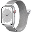 Bransoleta do Apple Watch 1/2/3/4/5/6/7/8/9/10/11/SE Ultra 1/2/3 42/44/45/46/49mm, Srebrny