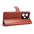 Etui z klapką do Realme GT 7 / 7T, Crazy Horse Wallet, brązowe