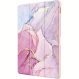 Etui do iPad 11" 2025 A16 (11 gen.) / iPad 10.9" 2022 (10 gen.), Smartcase Hybrid, z miejscem na rysik, Marble różowe
