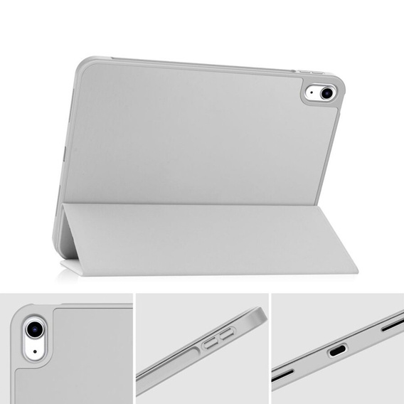 Etui do iPad 10.9" 2022 (10 gen.) / iPad 11" 2025 A16 (11 gen.), Smartcase z miejscem na rysik, Szare