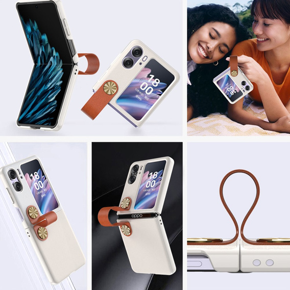 Etui GKK Holder do Oppo Find N2 Flip 5G, fioletowe