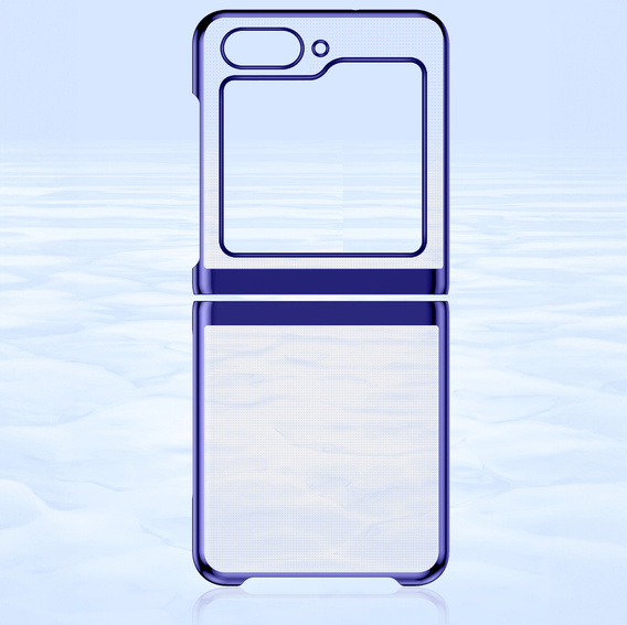 Etui do Samsung Galaxy Z Flip7 FE / Z Flip6, PC Case, przezroczyste / niebieskie