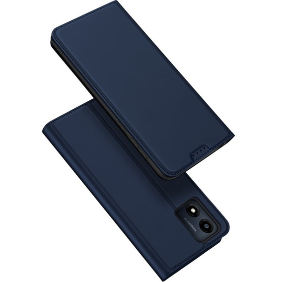 Etui Dux Ducis do Motorola Moto E13, Skinpro, granatowe