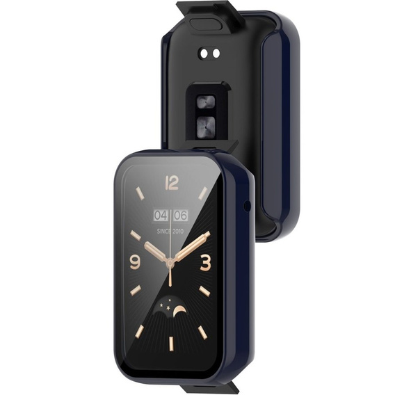 2w1 Etui + Szkło hartowane do Xiaomi Mi Band 7 Pro, Granatowe