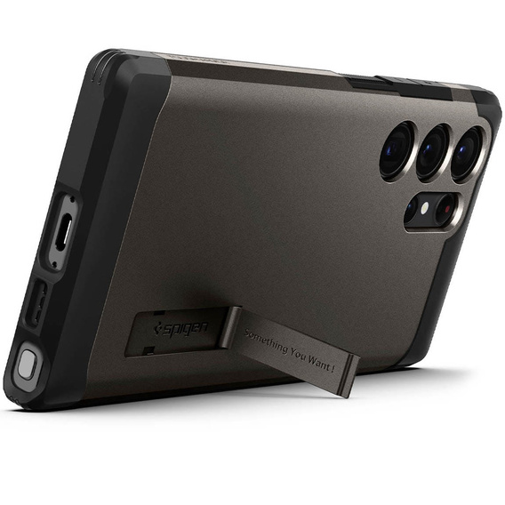 OUTLET Etui Spigen do Samsung Galaxy S23 Ultra, Tough Armor, Szare