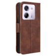 Etui z klapką do Xiaomi Poco M7 Pro 5G, Card Slot, brązowe