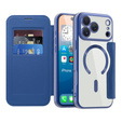 Etui z klapką do iPhone 17 Pro Max, RFID Wallet MagSafe z ochroną aparatu, granatowe