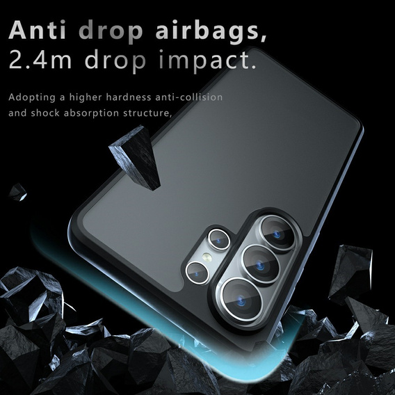 Etui do Samsung Galaxy S26 Ultra, Fusion Hybrid, matowe z czarną ramką