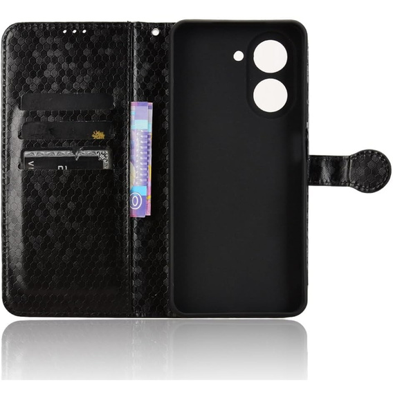 Etui z klapką do Xiaomi Redmi A5, Wallet Rhombus, czarne