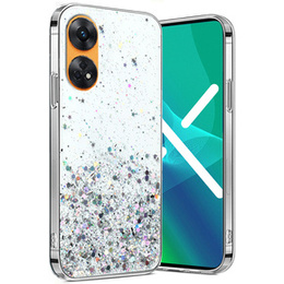 Etui do Oppo Reno8 T, Glittery, przezroczyste