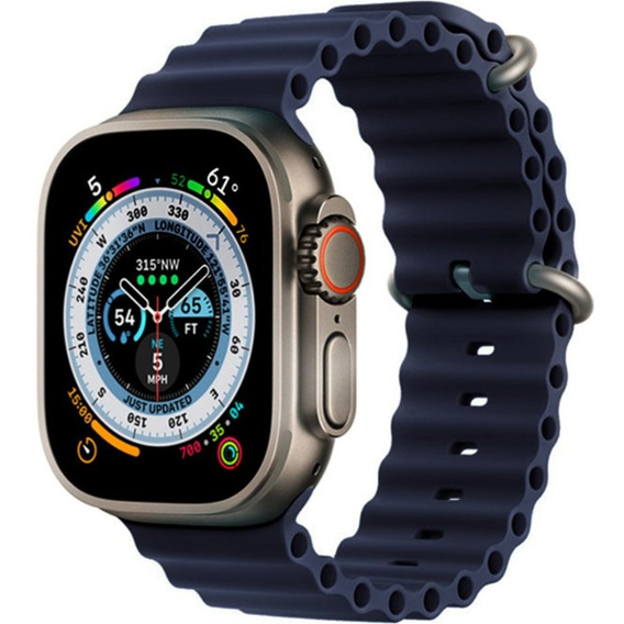 Pasek Silikonowy do Apple Watch 1/2/3/4/5/6/7/8/9/SE/ULTRA ULTRA 2 42/44/45/49mm, Granatowy