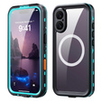 Etui Wodoodporne IP68 do iPhone 17, SHELLBOX MagSafe, niebieskie