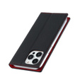 Etui z klapką do iPhone 14 Pro, Litchi Skin Grain, czarne