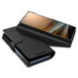 Etui Spigen Wallet "S" do Samsung Galaxy S25 Ultra, Czarne + Szkło Hartowane 9H