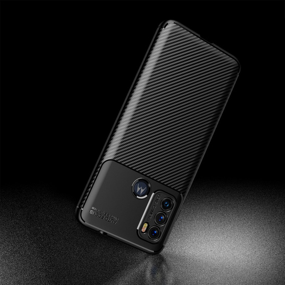 Etui do Motorola Moto G60, Carbon Gel, czarne