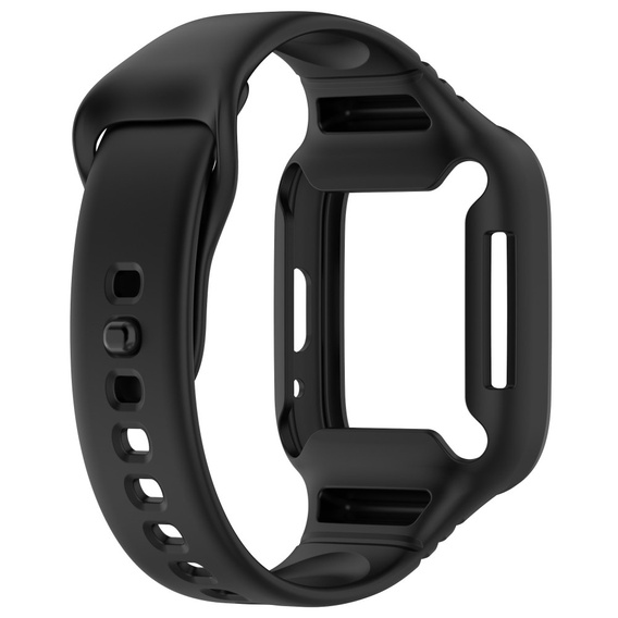 Pasek Silikonowy z Etui do Xiaomi Redmi Watch 3 Active, Czarny