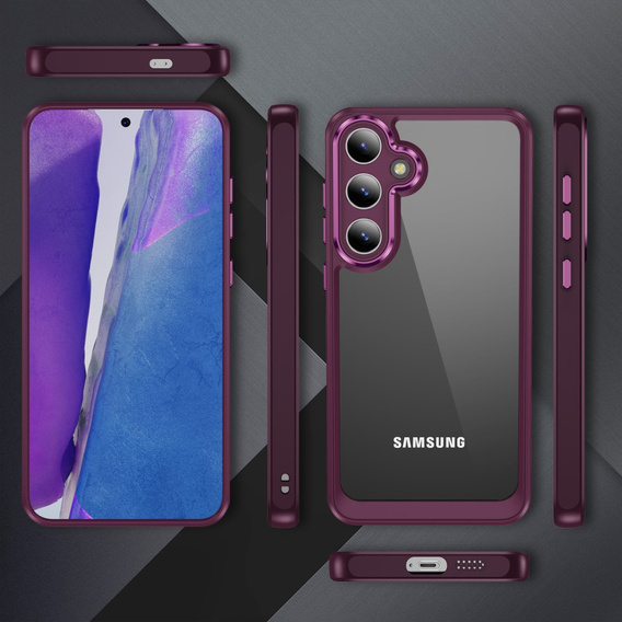 Etui do Samsung Galaxy S24, ERBORD Impact Guard, bordowe