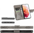 Etui z klapką do Motorola Edge 50 Pro, Butterfly, szare