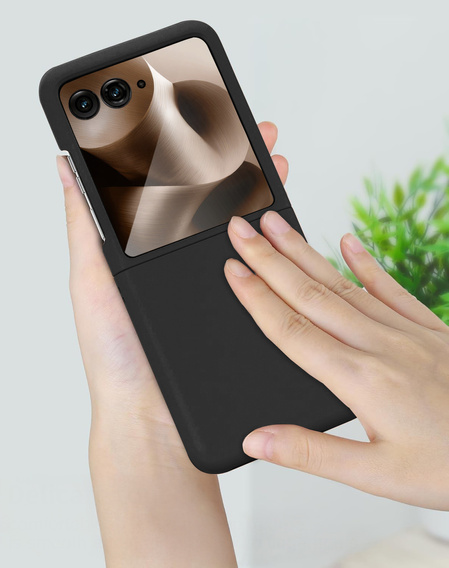 Etui do Motorola Razr 60 Ultra, PC Case, ze szkłem, czarne