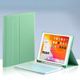 Etui z klawiaturą do iPad 10.2" 2021/2020/2019 (9/8/7 gen.), Keyboard Cover Pen Slot, zielone