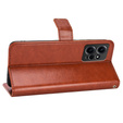 Etui z klapką do Xiaomi Redmi Note 12 4G, Crazy Horse Wallet, brązowe