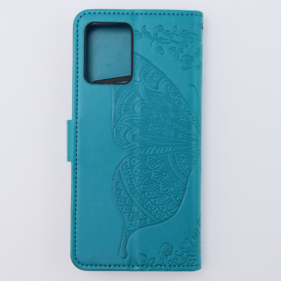 Etui z klapką do Motorola Moto G54 5G, Butterfly, niebieskie